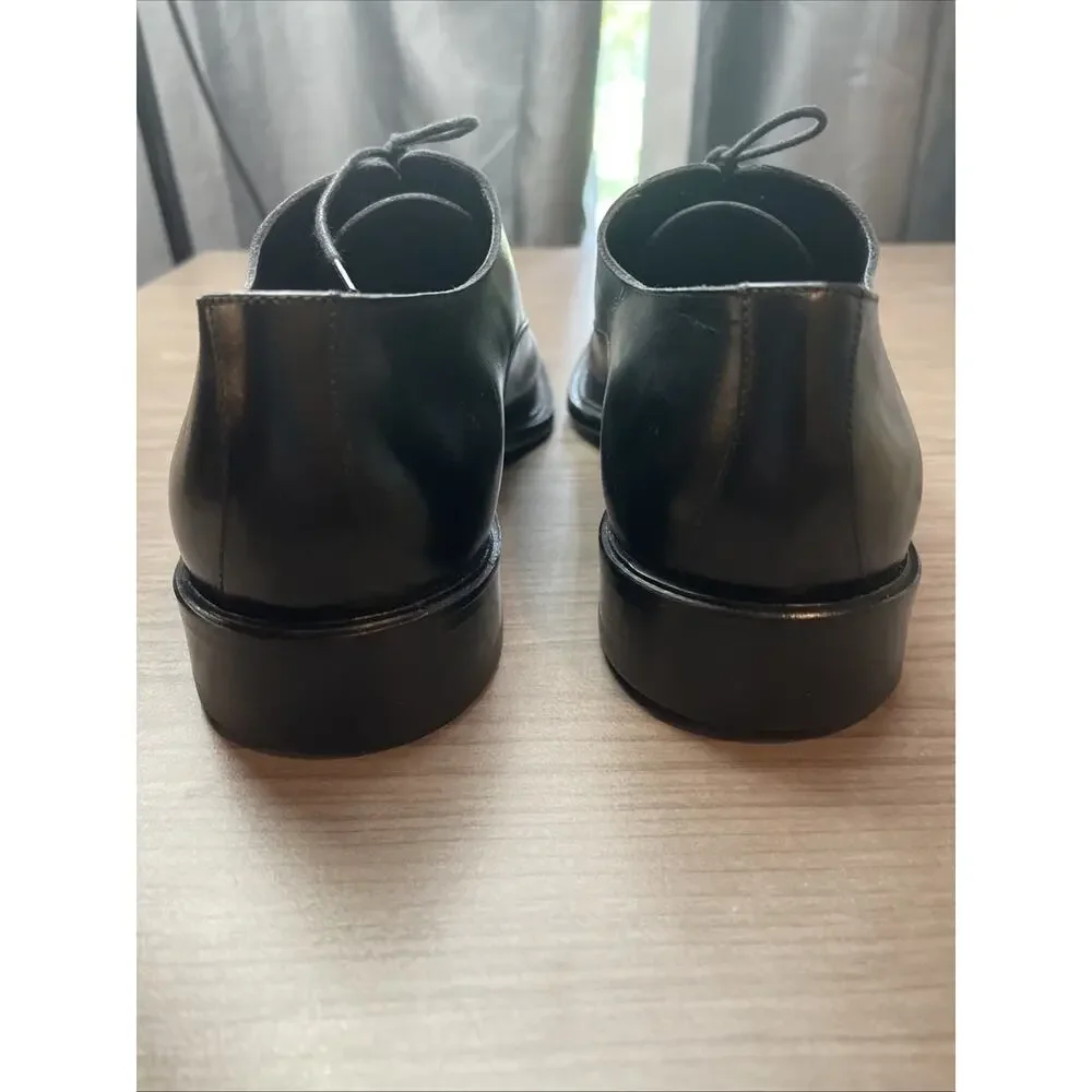 Bally Travesio Cap Toe Black Mens Oxford Shoes 10 U. S. 9EU Made in Italy